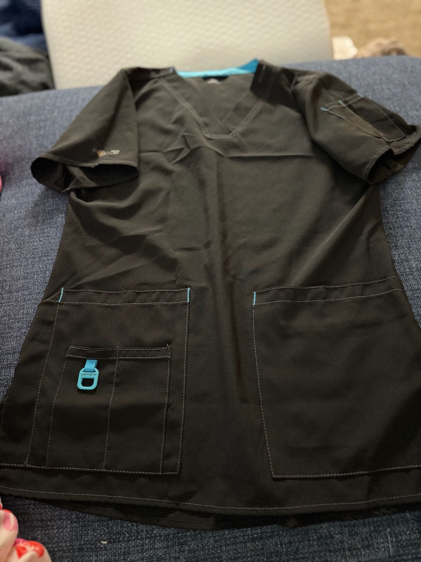 👨🏽⚕️👩🏼⚕️🦷🪥💉🩸CARHARTT SCRUB SET!!!
Carhartt Force Scrub Set Size XS Black Blue Trim Top Pants 5