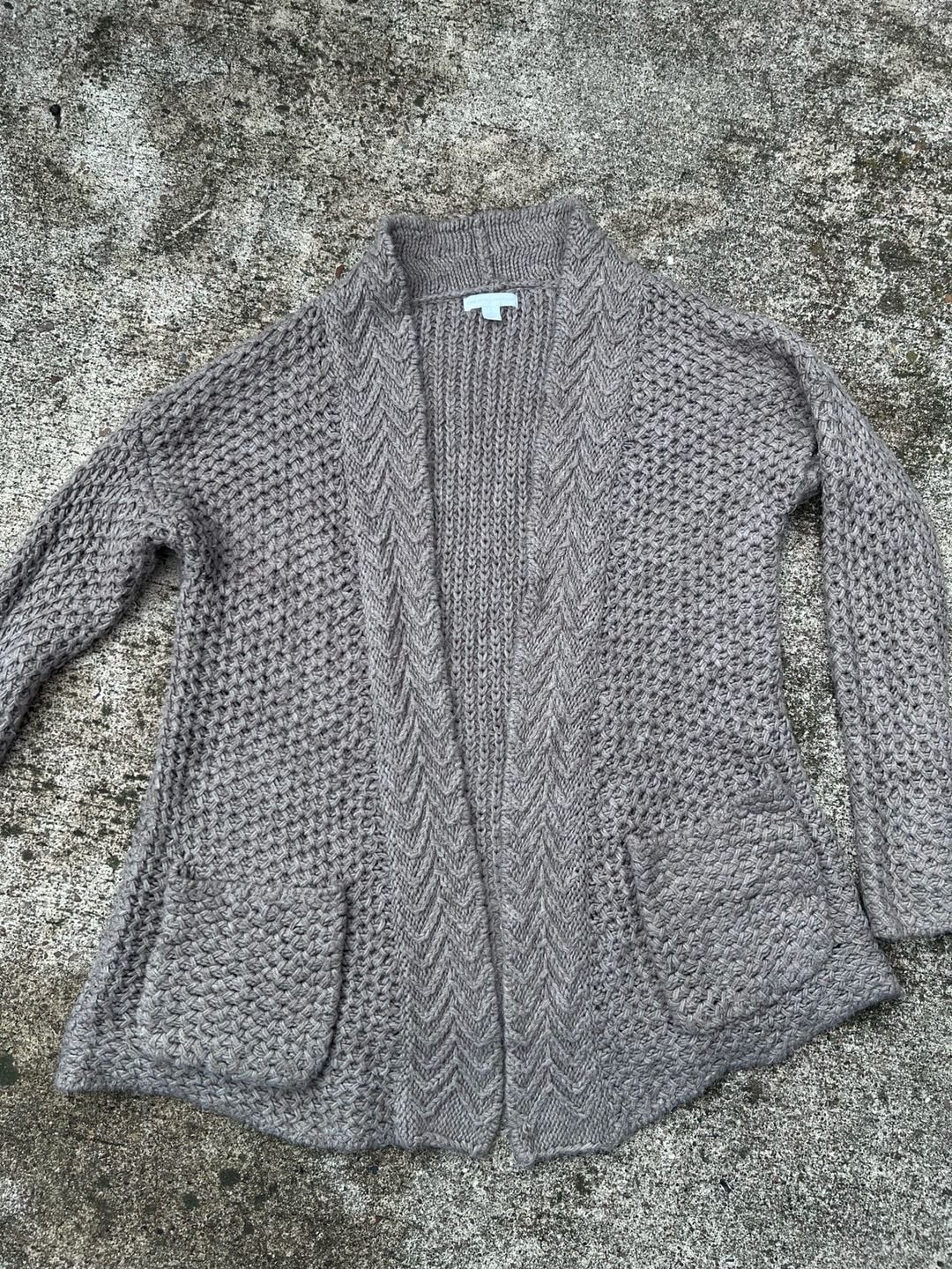 A- New York & Company Knit Chunky Cardigan Sweater Oversized - Size S 2