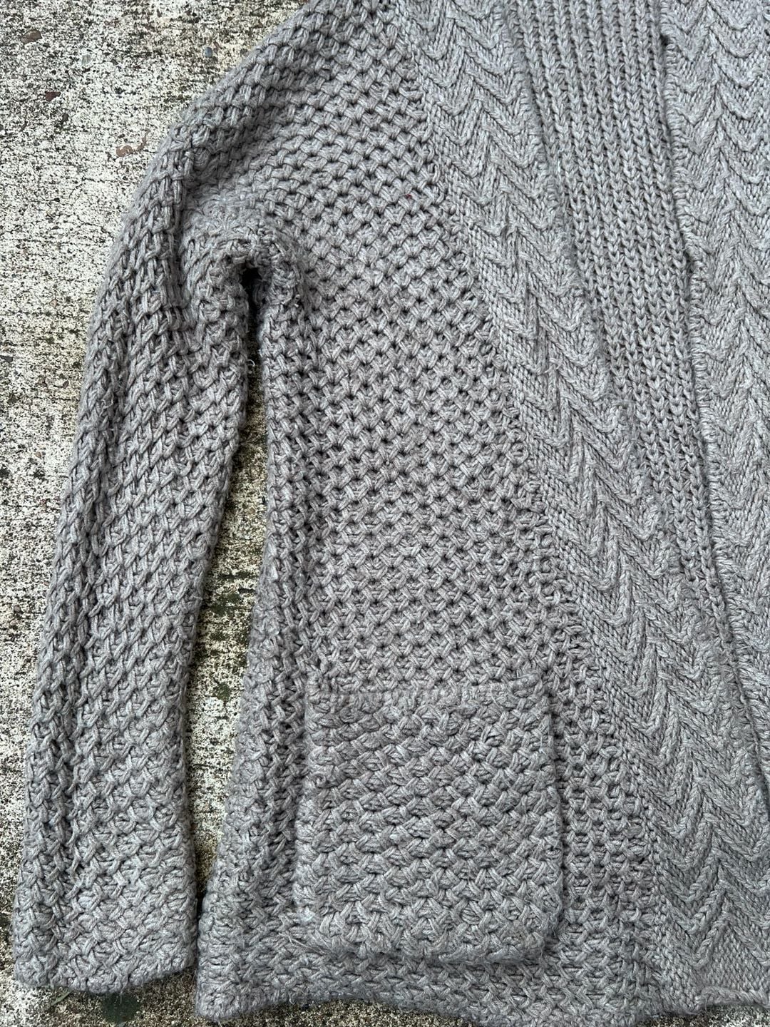 A- New York & Company Knit Chunky Cardigan Sweater Oversized - Size S 3