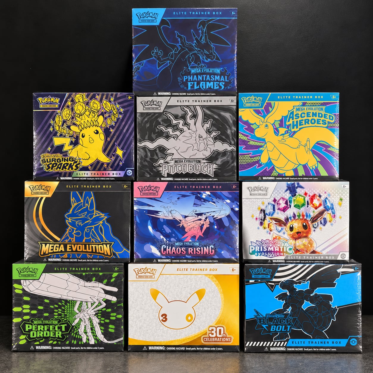 Lot of 10 Pokemon Sealed Elite Trainer Boxes brand new 1