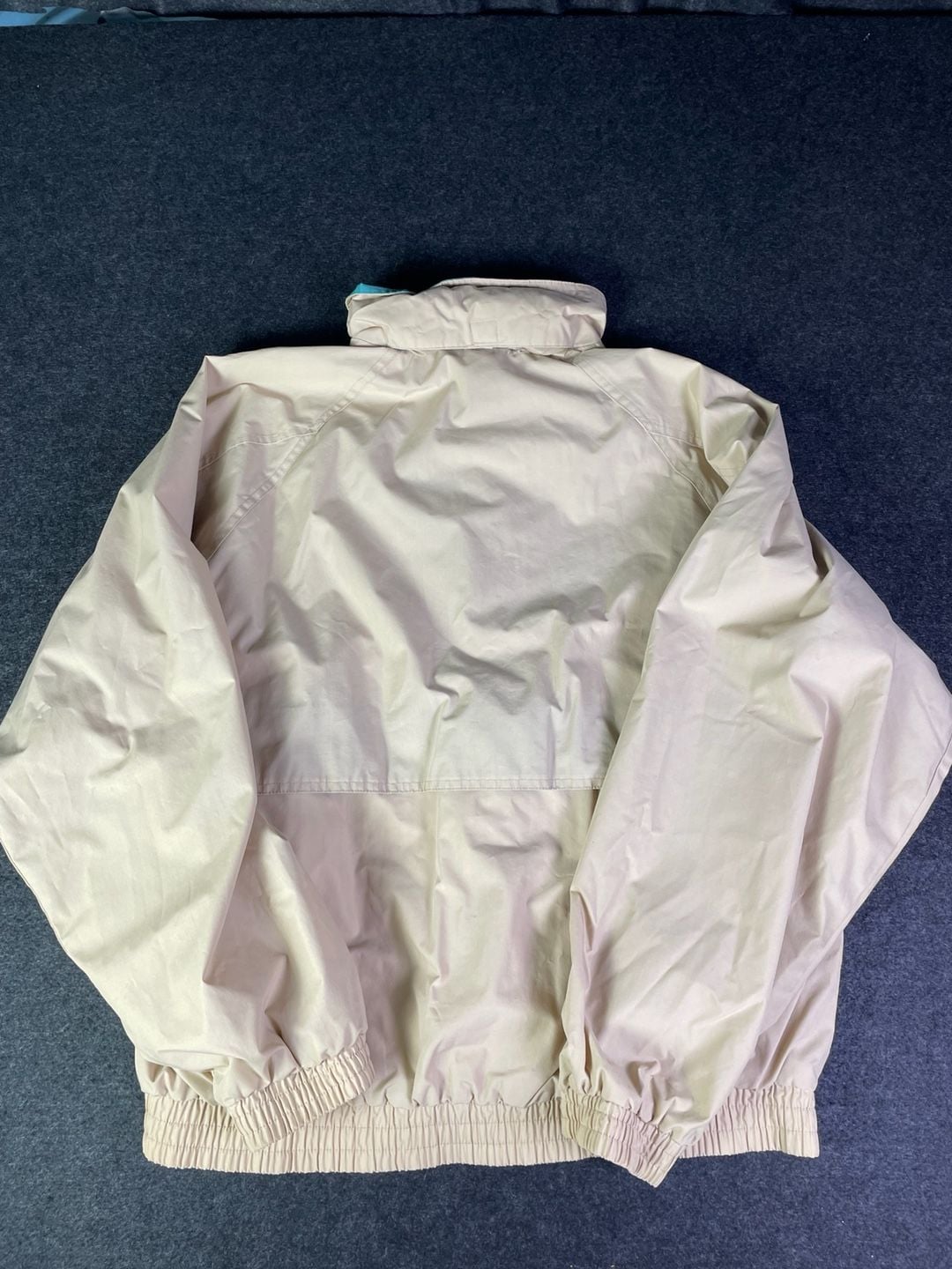 Winner's Edge Vintage Windbreaker Jacket Tan Striped Lining 10