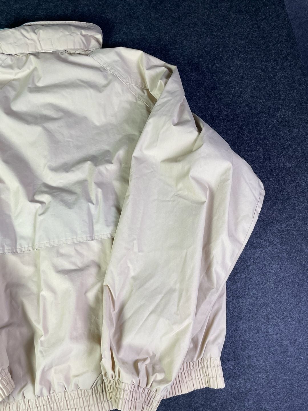 Winner's Edge Vintage Windbreaker Jacket Tan Striped Lining 12