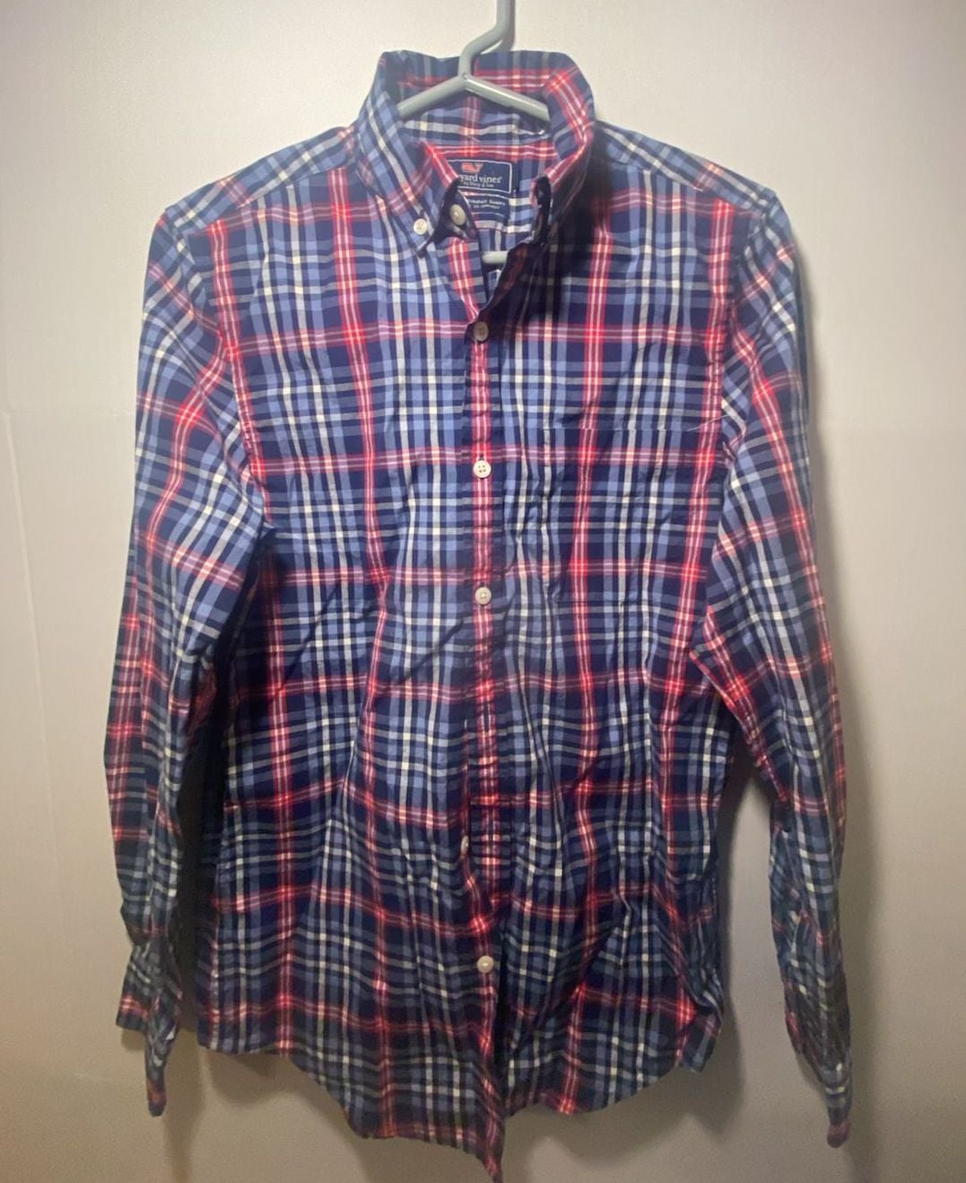 Vineyard Vines Slim Fit Murray Shirt Size XS Blue Plaid Button Down 3