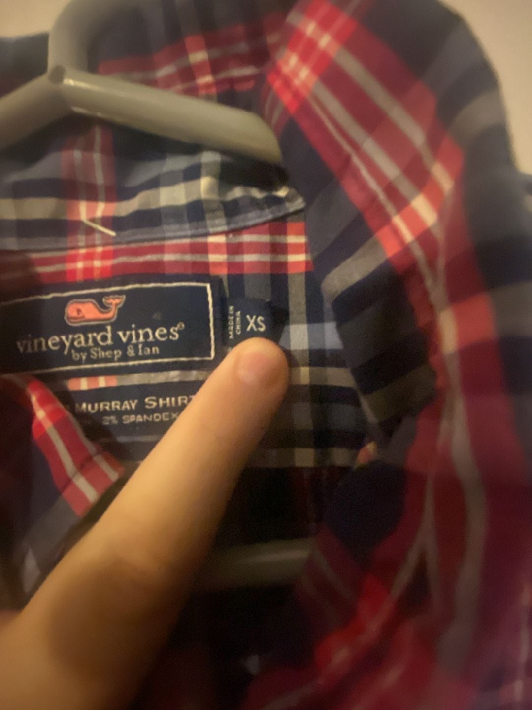 Vineyard Vines Slim Fit Murray Shirt Size XS Blue Plaid Button Down 5