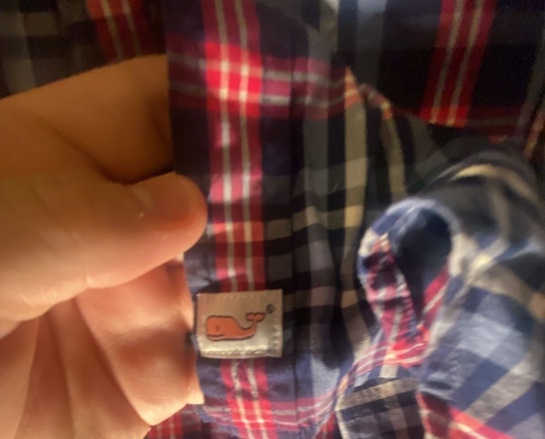 Vineyard Vines Slim Fit Murray Shirt Size XS Blue Plaid Button Down 7