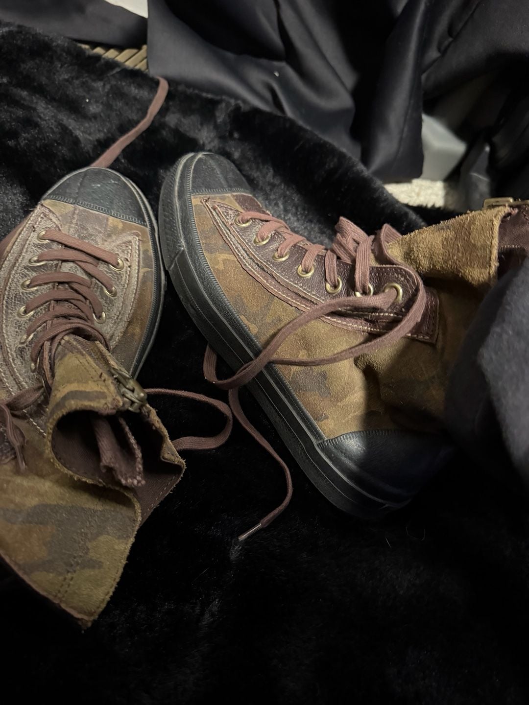 Converse Chuck Taylor All Star Sneaker Boots Brown Camouflage Suede 1