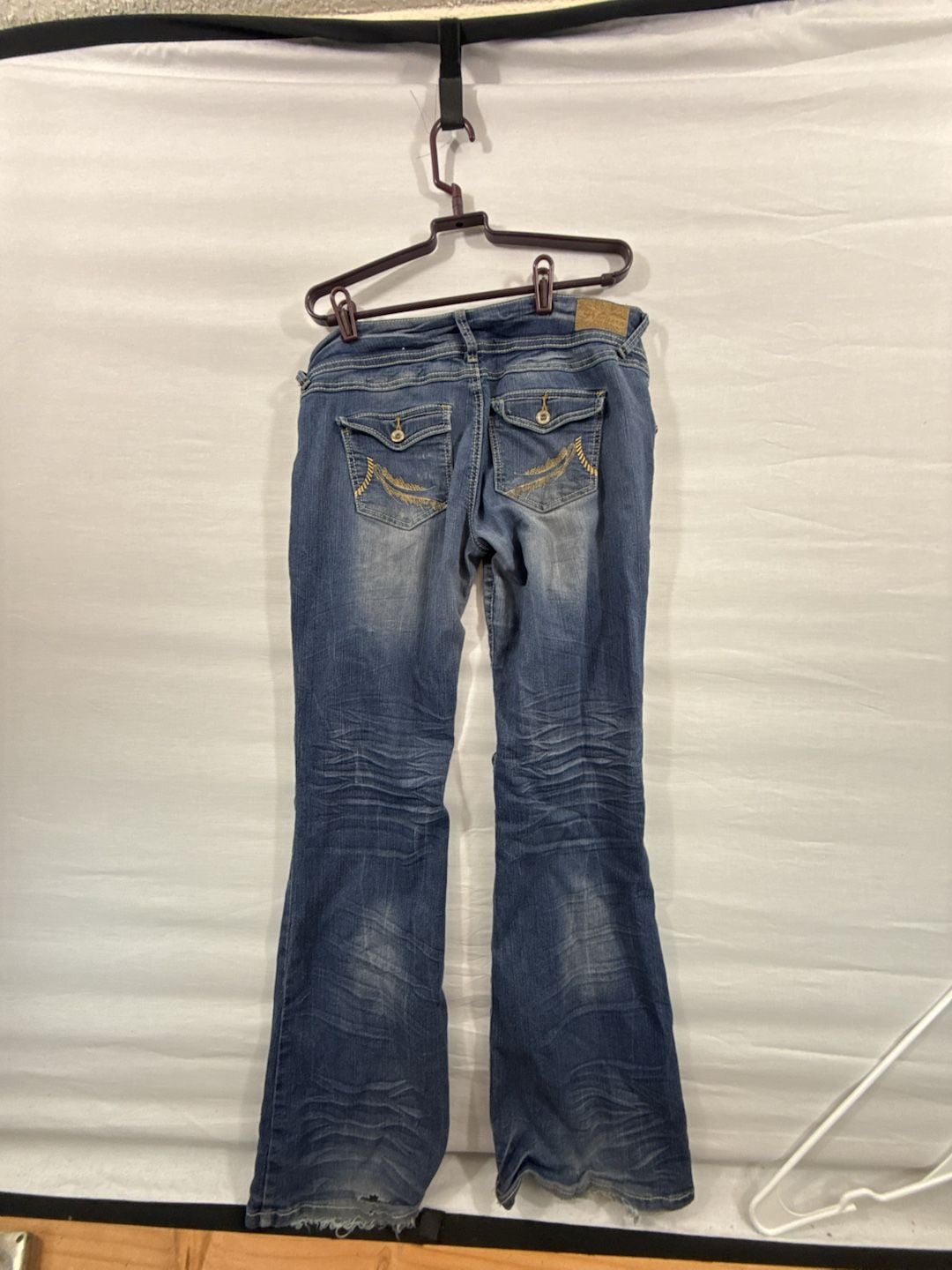 Rue21 Premiere Denim Jeans Size 11/12 Low Rise Bootcut Distressed 5