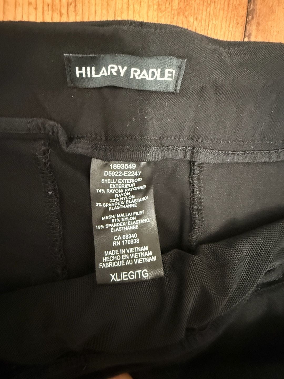 Hilary Radley Dress Pants XL Black Stretch Career 4