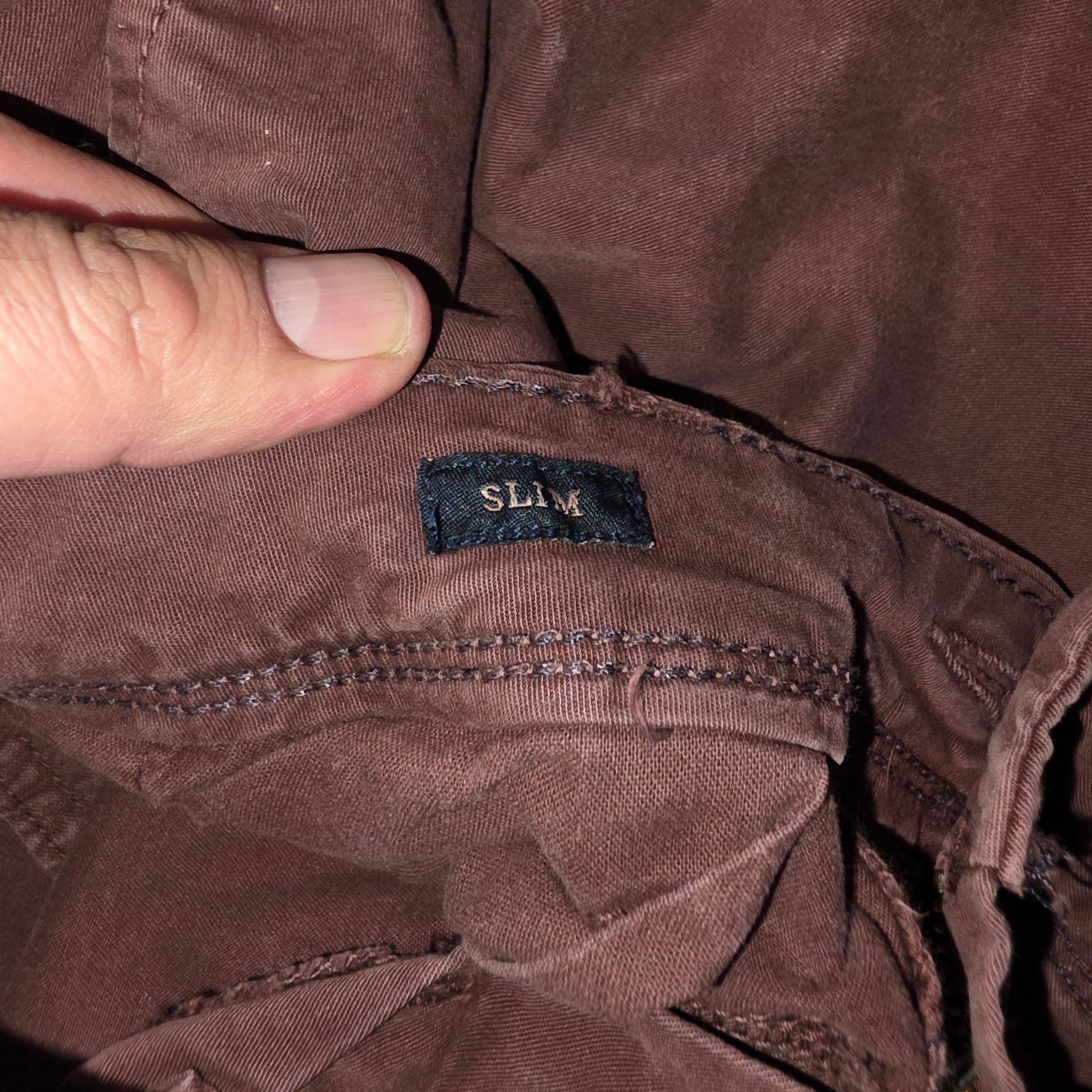 American Eagle Outfitters Chino Pants Burgundy Cotton 4