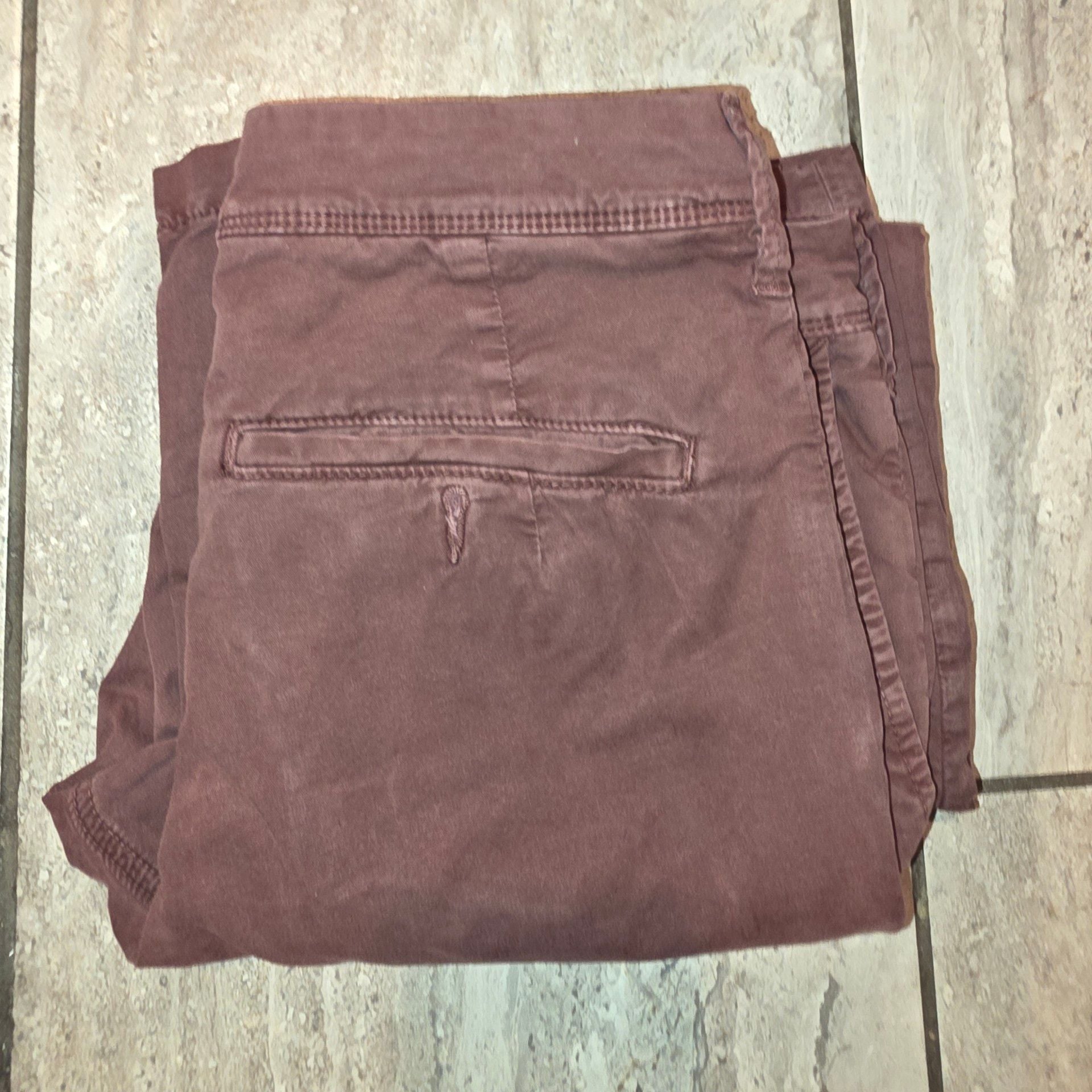 American Eagle Outfitters Chino Pants Burgundy Cotton 7