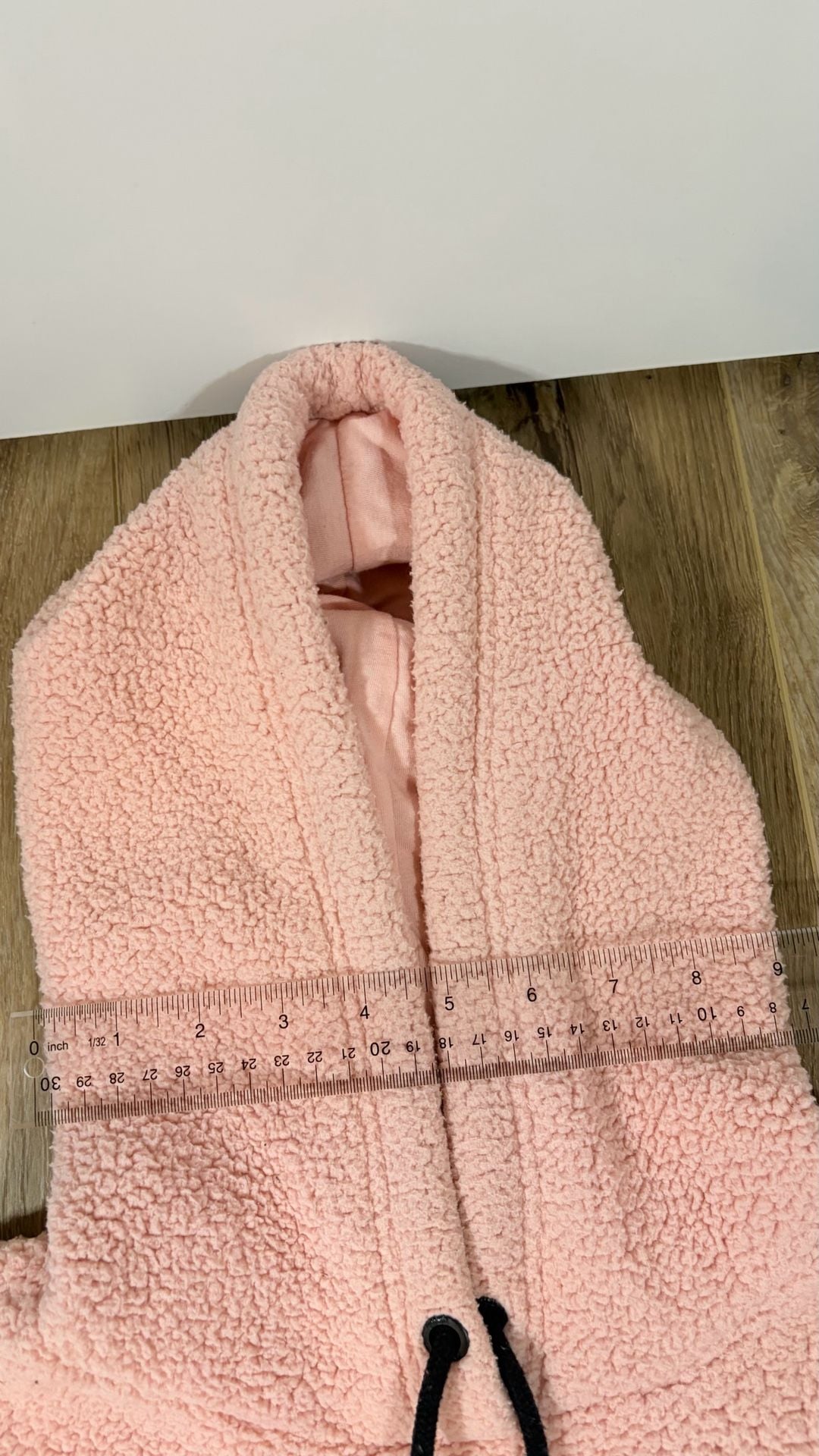 Fila Josephine Sherpa Hoodie Size S Pink Drawstring Fleece Pullover 7