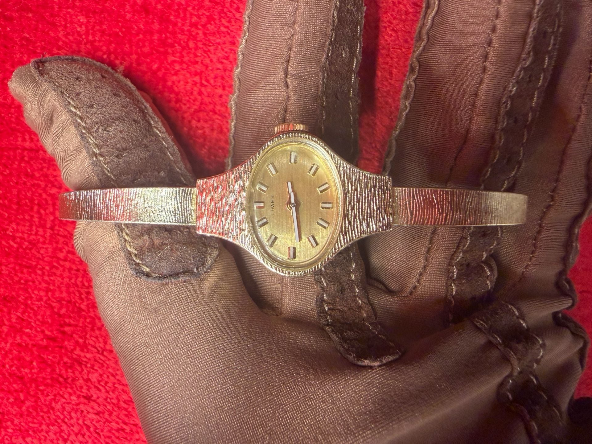 Timex Gold Tone Bangle Watch 3