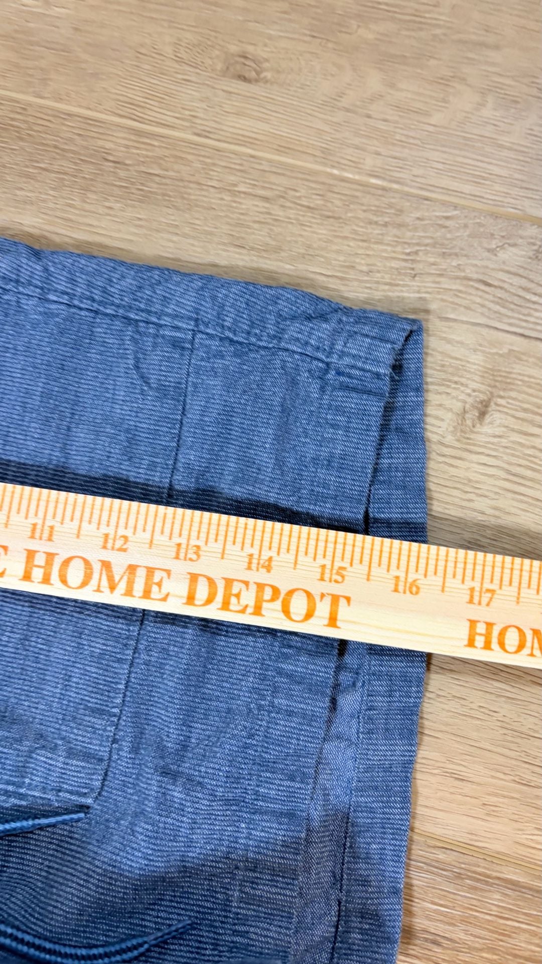 Hurley Shorts Size M Blue Chambray Drawstring Utility 8
