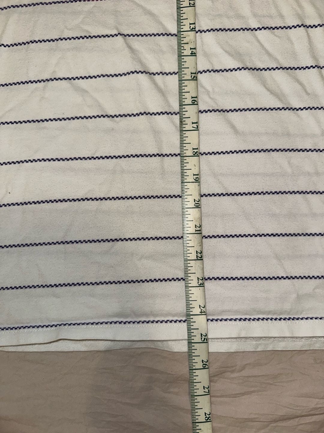 Vans Striped Pocket T-Shirt Size Large White Navy Short Sleeve 6