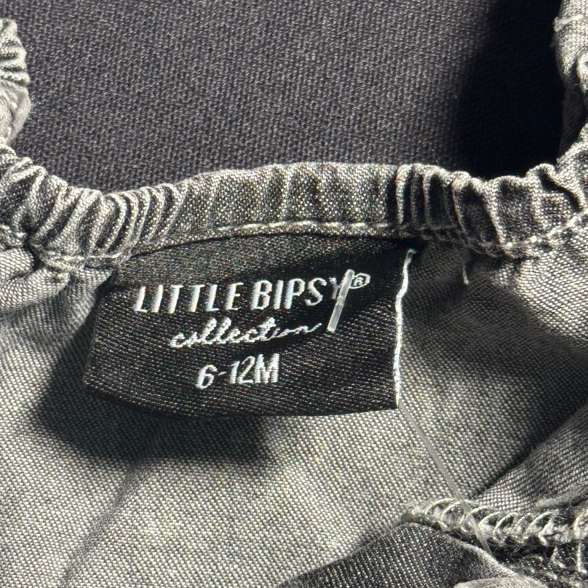 Little Bipsy Denim Flutter Dress Size 6-12M Gray 4