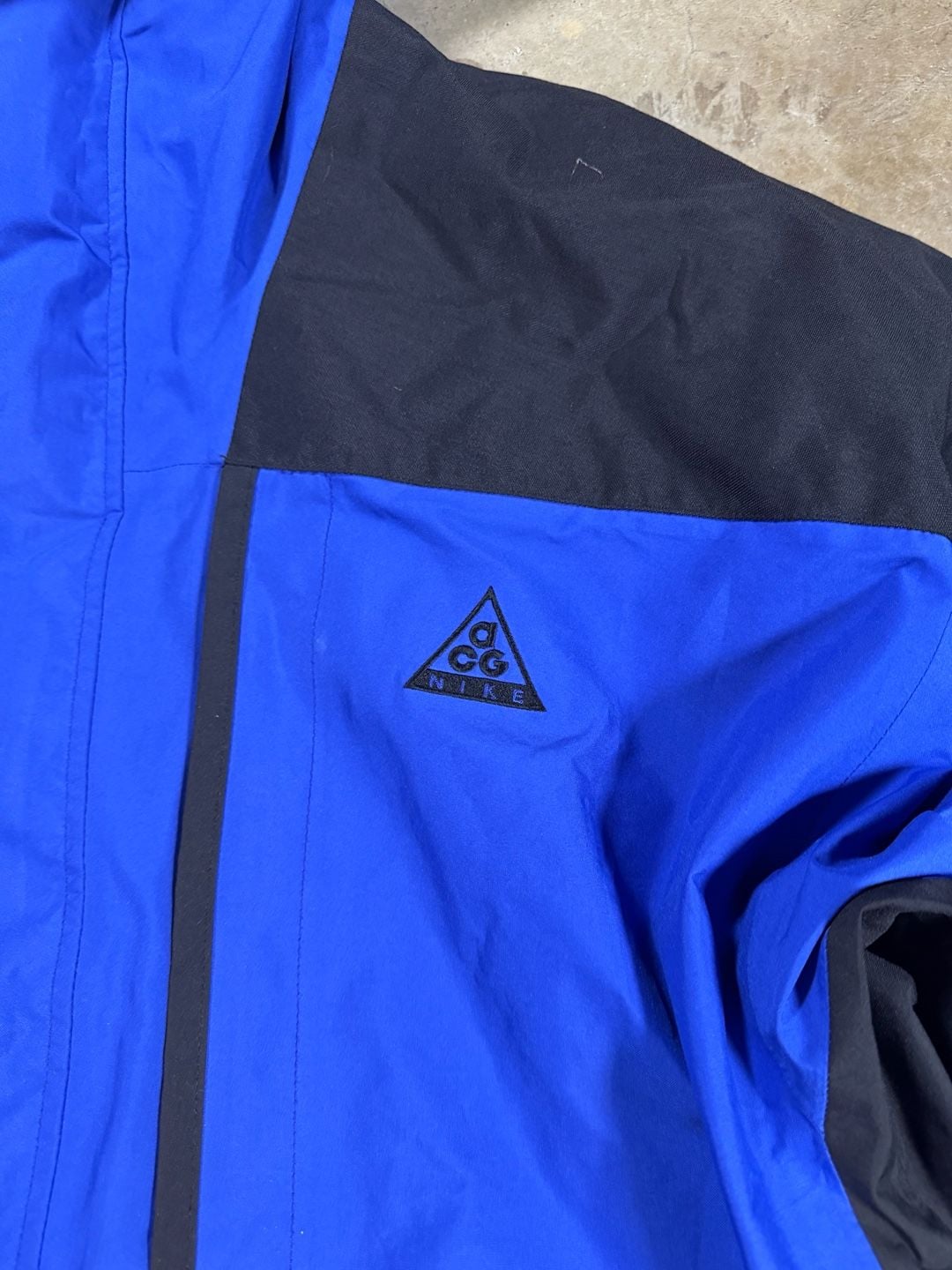 Nike ACG Jacket Size XL Vintage Blue Black Windbreaker Parka 3