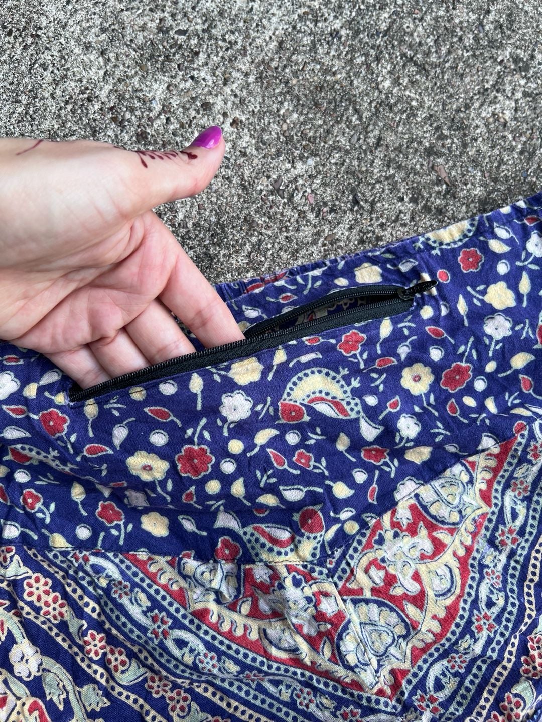 Z-Unbranded Boho Elephant Paisley Print Wide Leg Palazzo Pants (M) 8