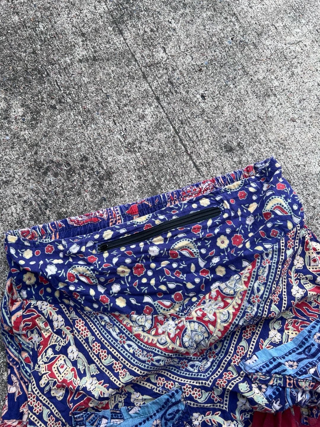 Z-Unbranded Boho Elephant Paisley Print Wide Leg Palazzo Pants (M) 10