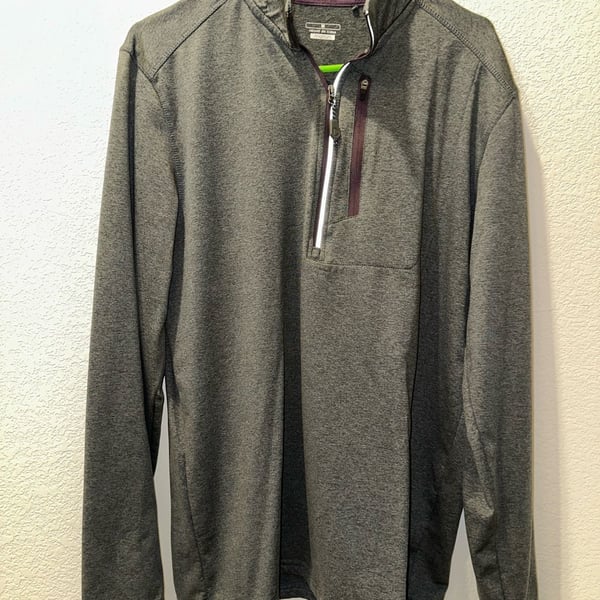Motion 1/4 Zip Pullover Size M Gray Long Sleeve Activewear