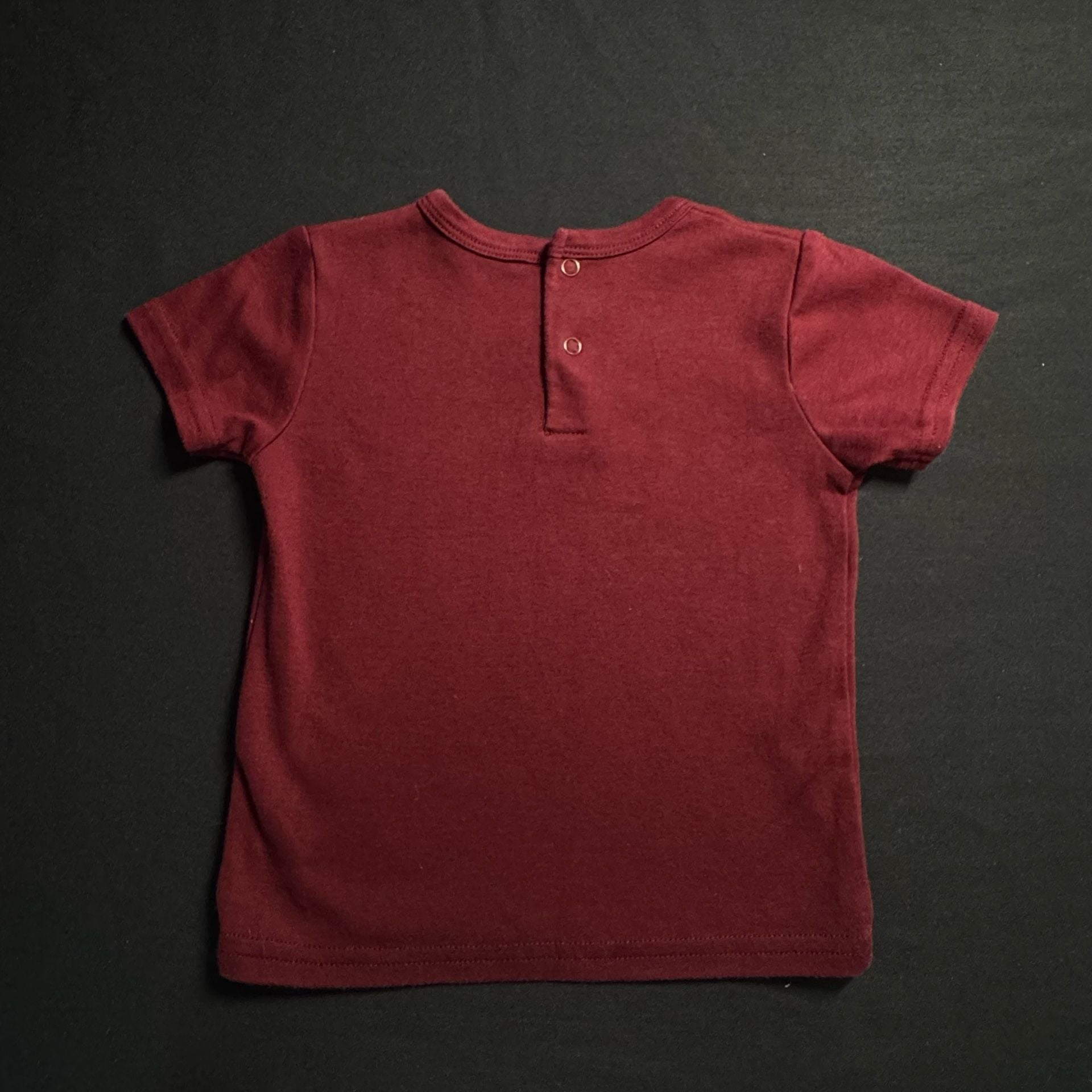Tommy Hilfiger T-Shirt Size 18M Burgundy Script Logo 4