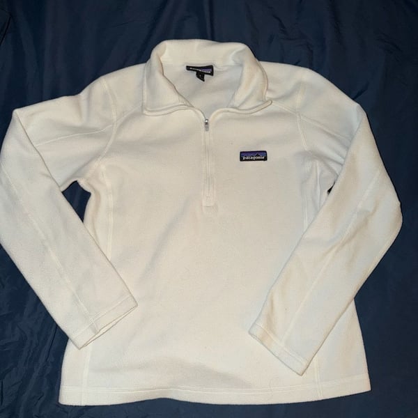 Patagonia Micro D 1/4-Zip Fleece Pullover Size S White