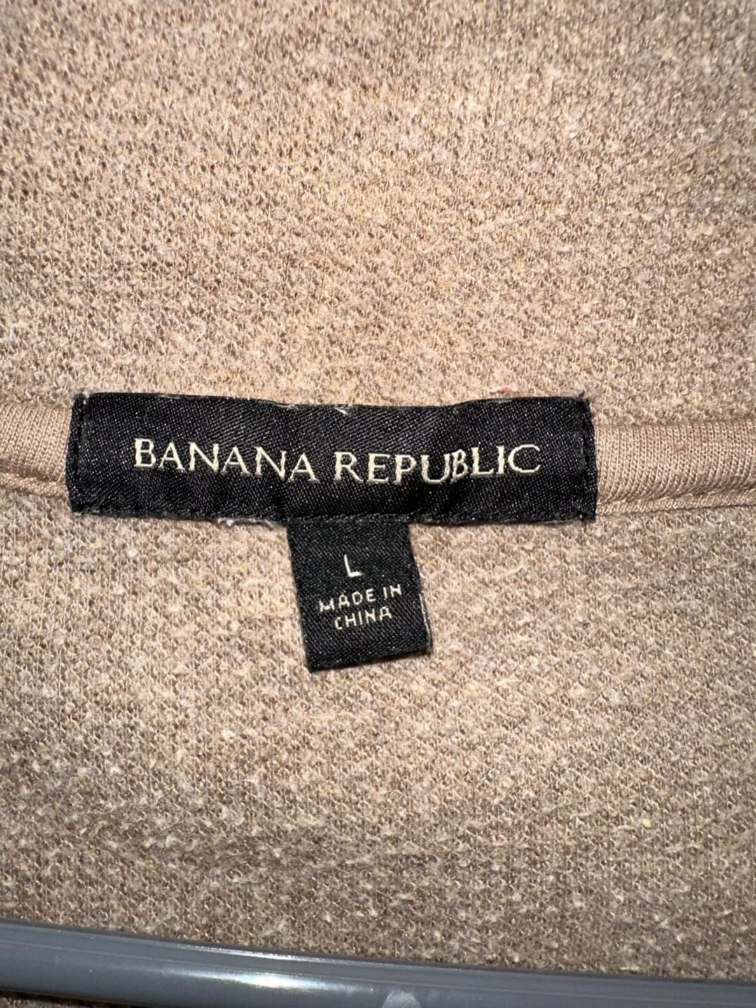 Banana Republic Quarter Zip Sweater Size L Brown Knit Pullover 5