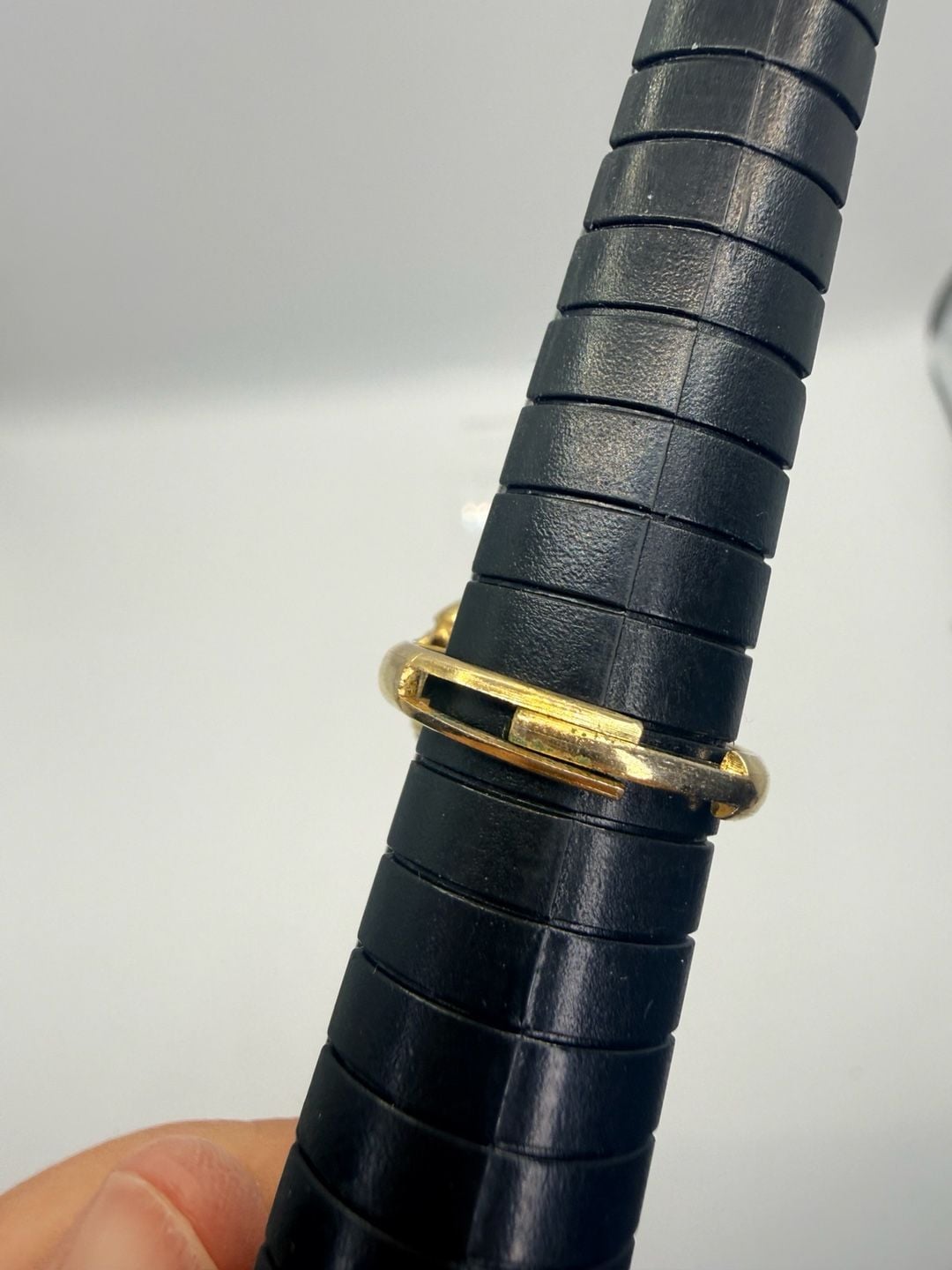 Vintage Gold Tone Cocktail Ring Size 6.5 adjustable 3