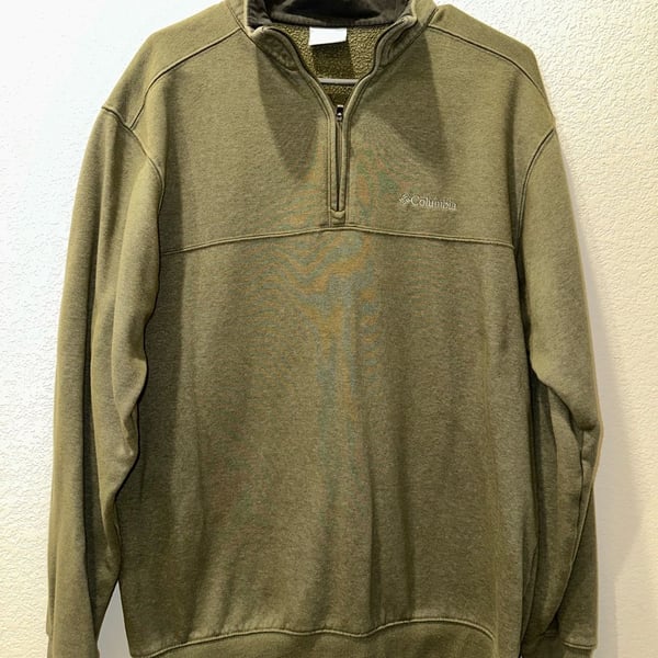 Columbia Sportswear Company 1/4 Zip Pullover Sweatshirt Size M Green