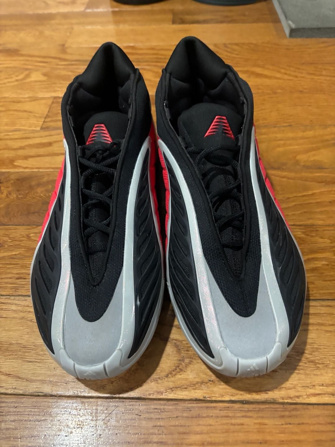 adidas Anthony Edwards 2 AE 2 Basketball Shoes Black Silver Red Men’s 10.5 2