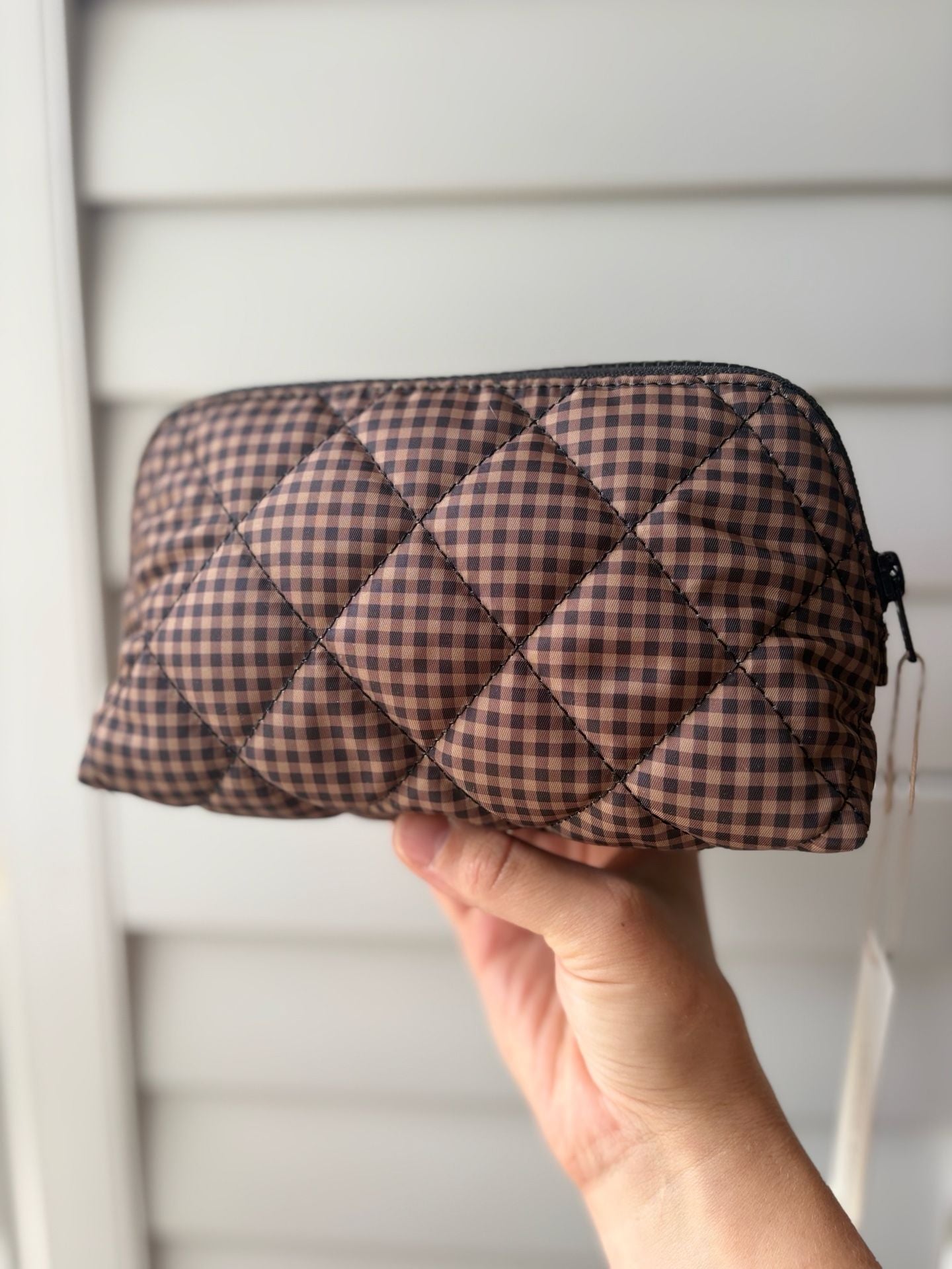 Loeffler Randall Georgette Gingham Check Cosmetic Pouch Studio McGee Cottage
2