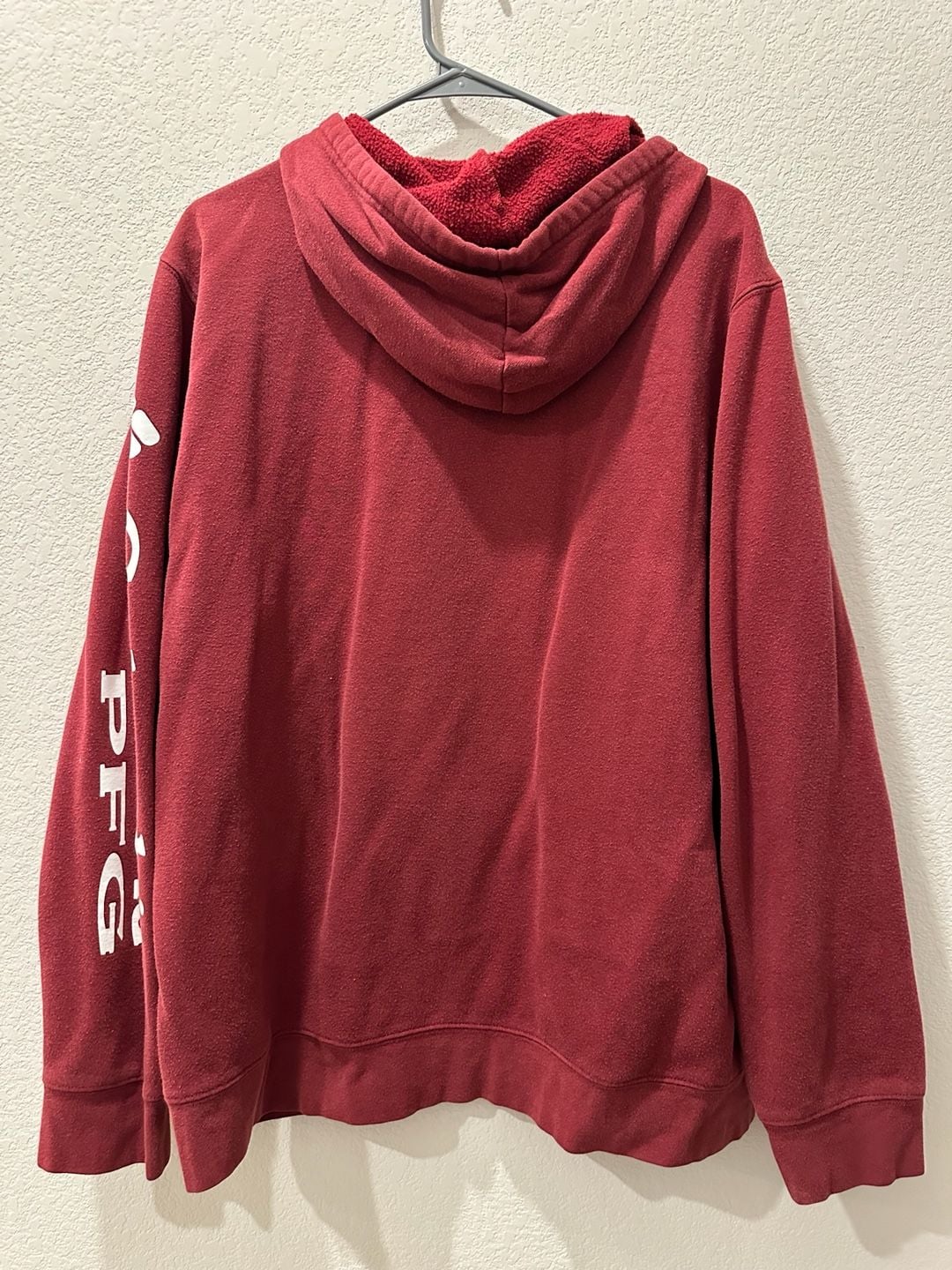 Columbia PFG Pullover Hoodie Size L Red Sleeve Logo 3