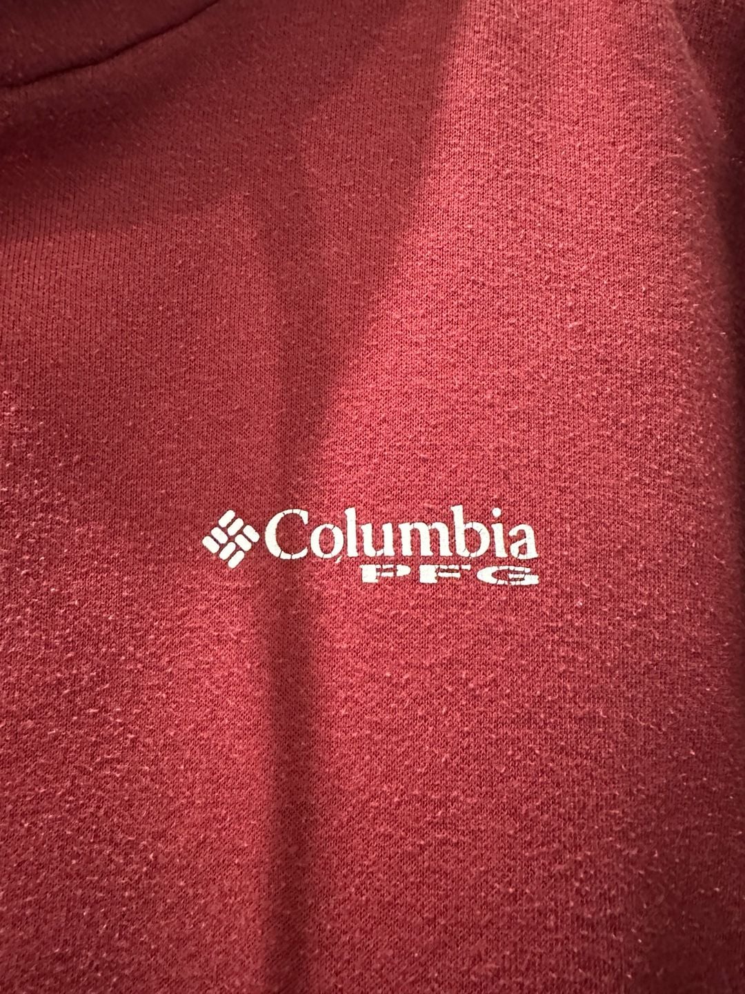 Columbia PFG Pullover Hoodie Size L Red Sleeve Logo 4