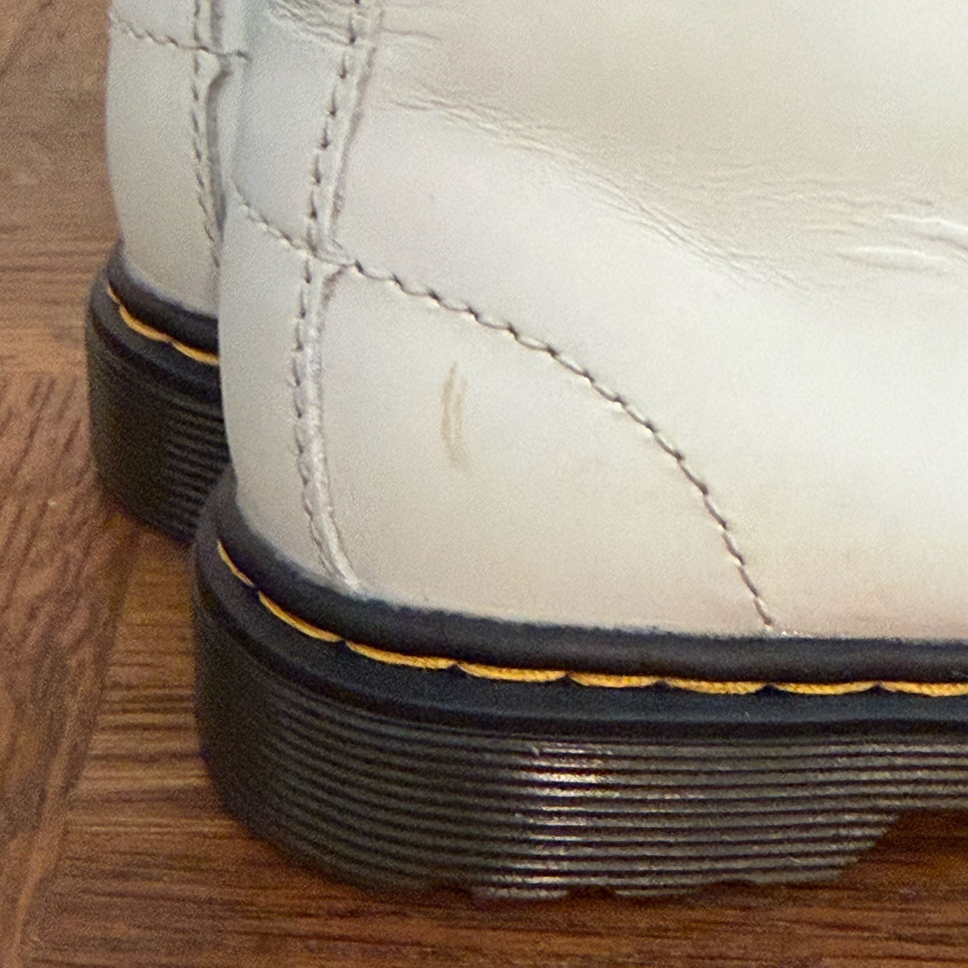 Dr. Martens 1460 J White Leather Lace-Up Boots Toddler 11 8