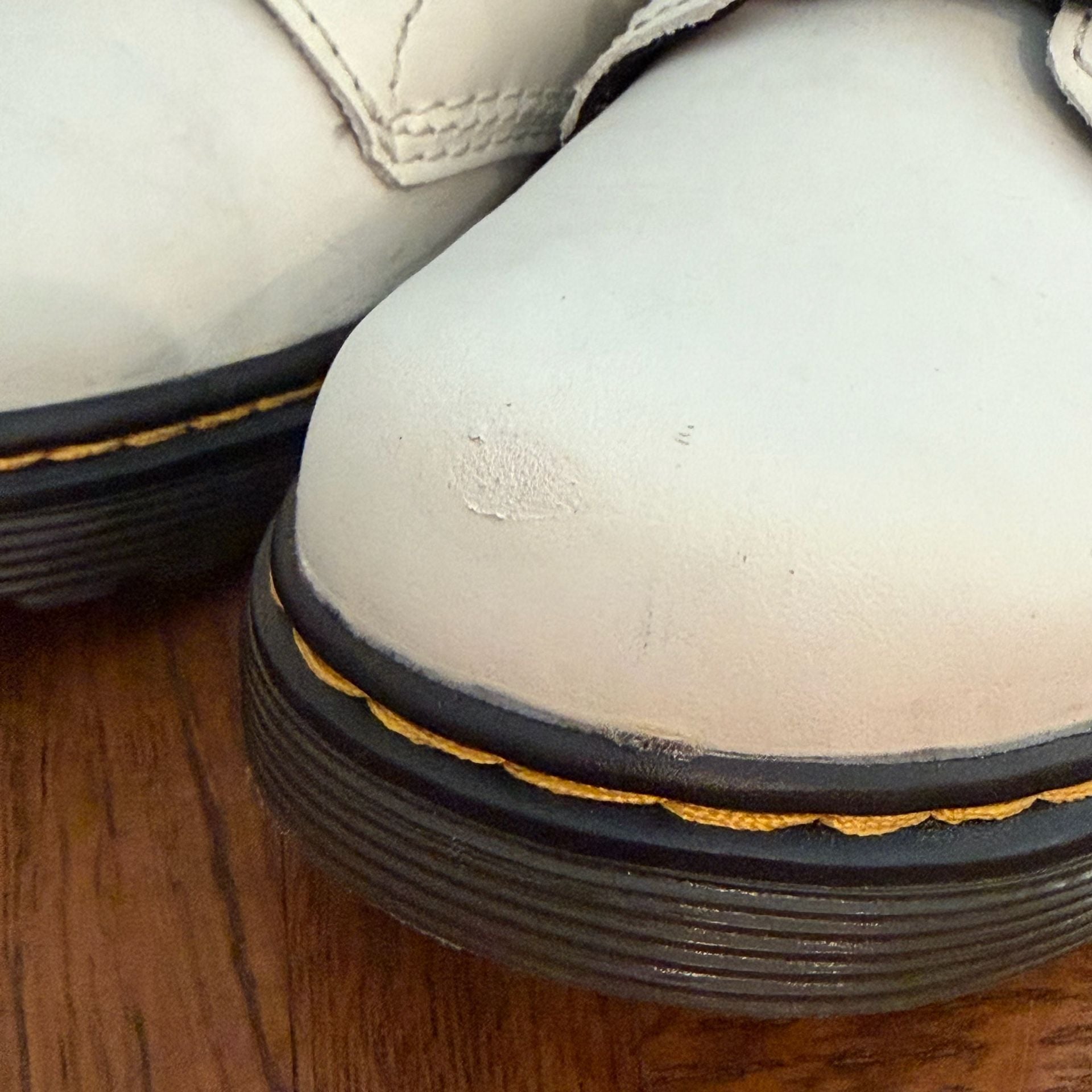 Dr. Martens 1460 J White Leather Lace-Up Boots Toddler 11 9