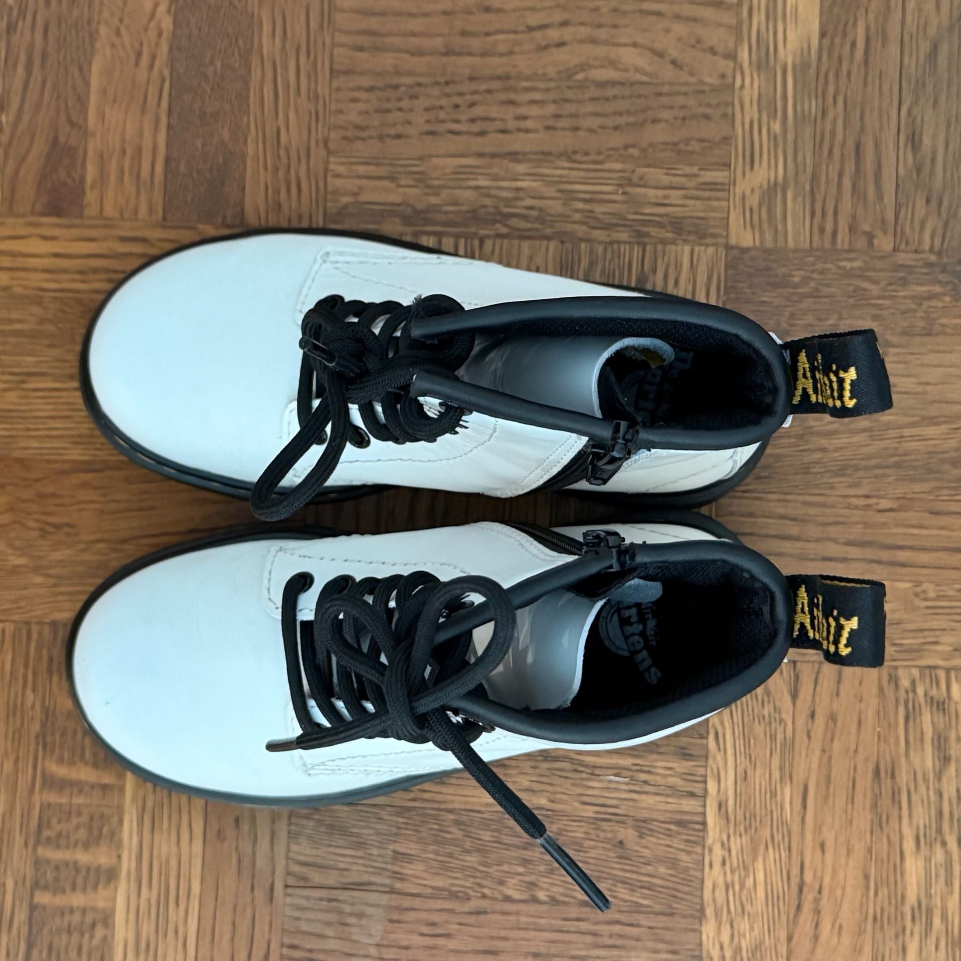 Dr. Martens 1460 J White Leather Lace-Up Boots Toddler 11 10