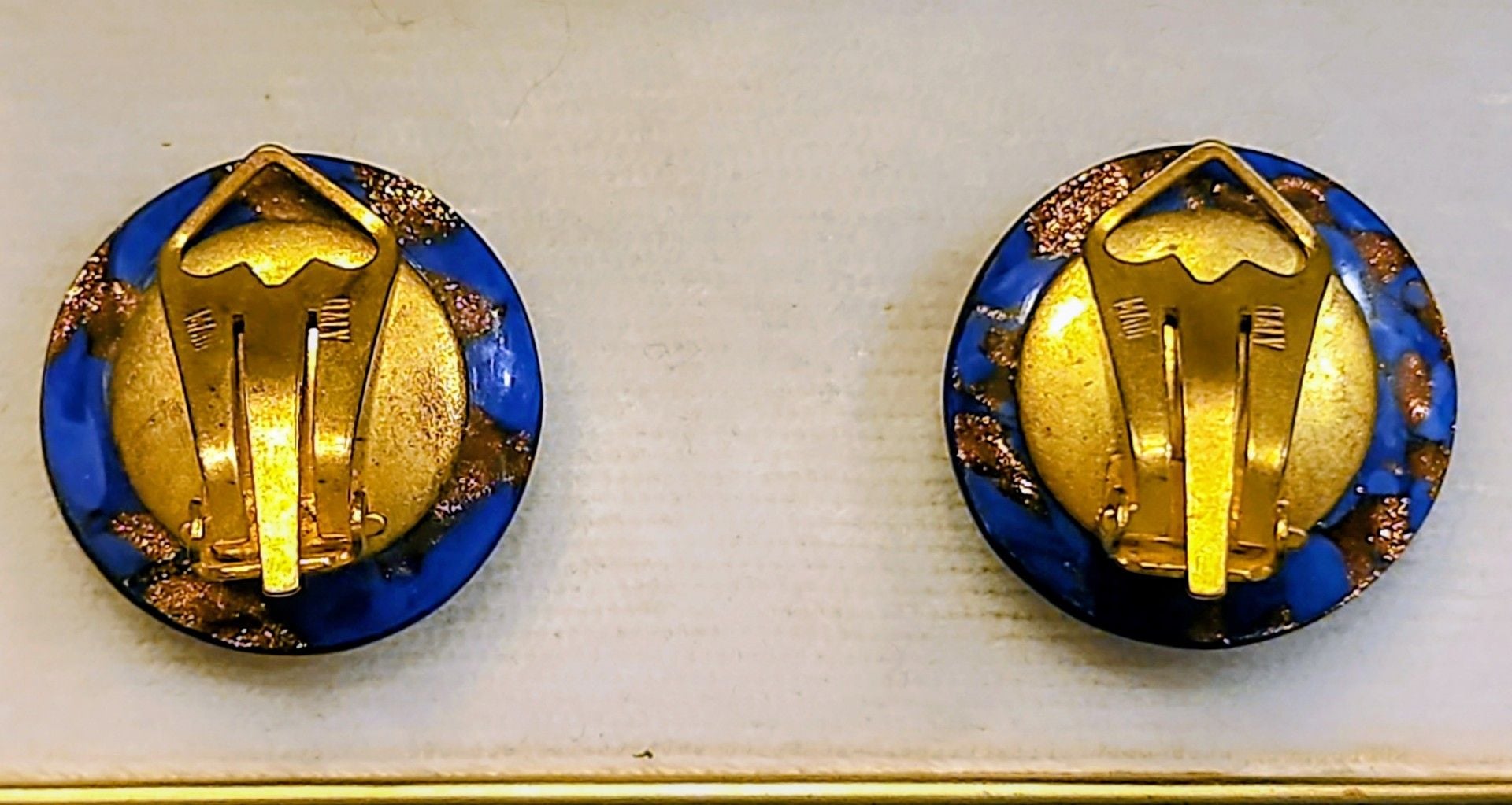 Glass Of Venice Murano Glass Starlight Small Stud Earrings - Navy Blue 3