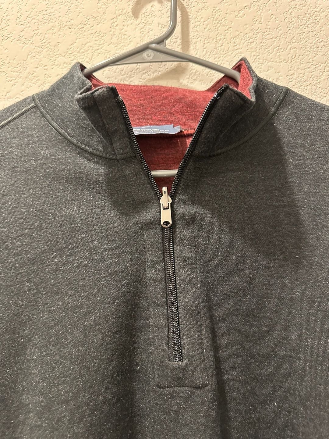 Roundtree & Yorke Half Zip Sweater Size M Gray Reversible Pullover 4