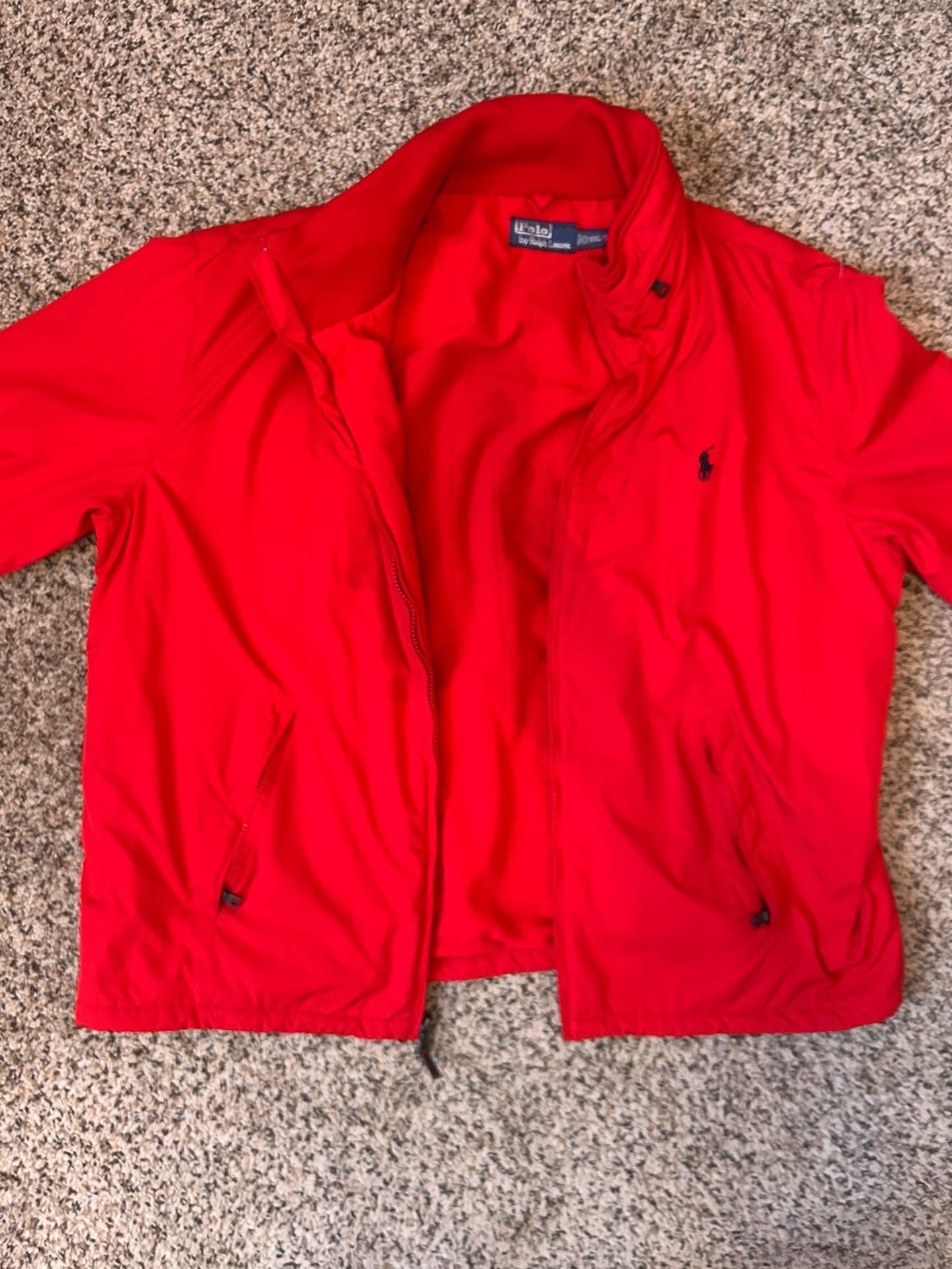 Polo Ralph Lauren Jacket Size XXL Red Full Zip Windbreaker 2