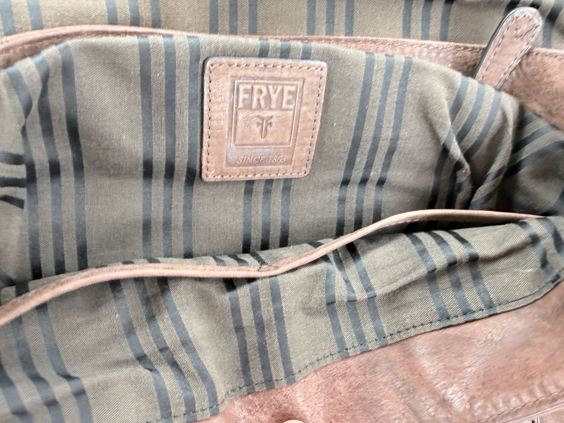 Frye Logan Flap Messenger Bag Brown Leather 3