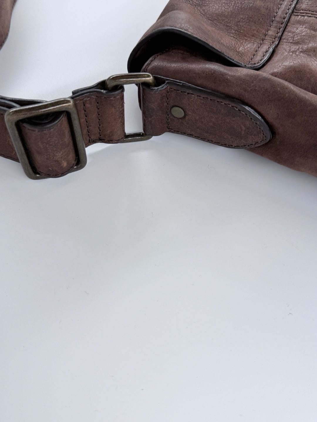 Frye Logan Flap Messenger Bag Brown Leather 7