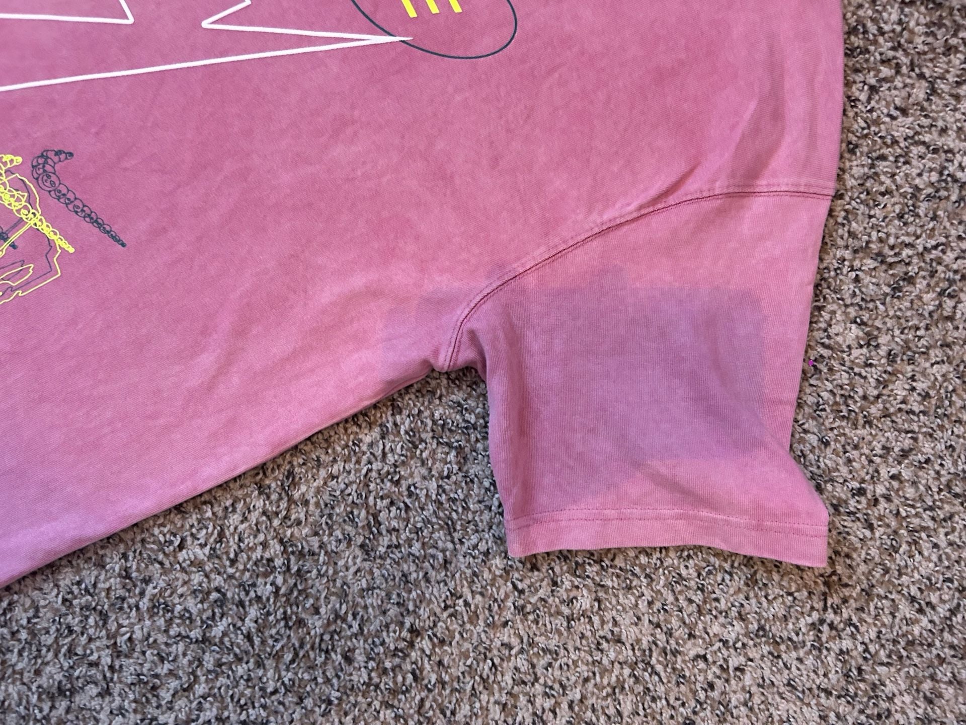 Nike Nsw Washed Drip T-Shirt Size M Pink Graphic 8