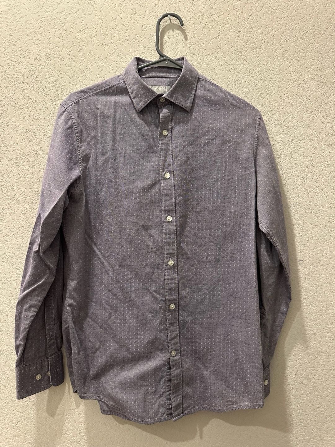 Claiborne Slim Fit Stretch Long Sleeve Button Down Shirt Size S Purple 2