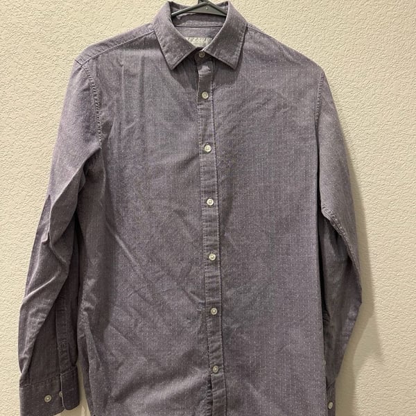Claiborne Slim Fit Stretch Long Sleeve Button Down Shirt Size S Purple