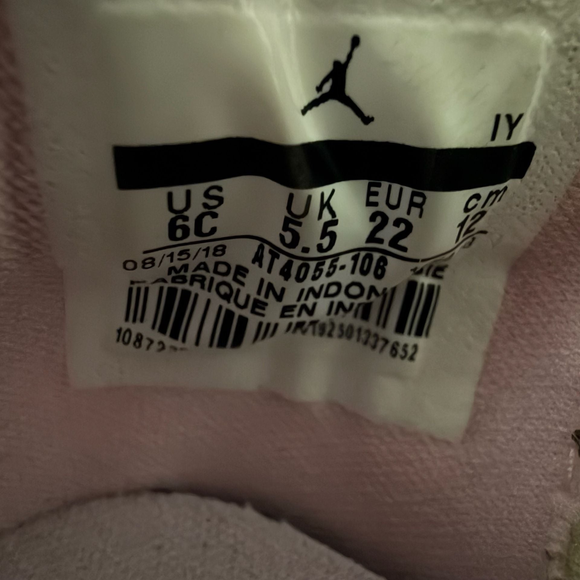 Jordan Legacy 312 Size 3c White Black Pink Foam Toddler Sneakers 10