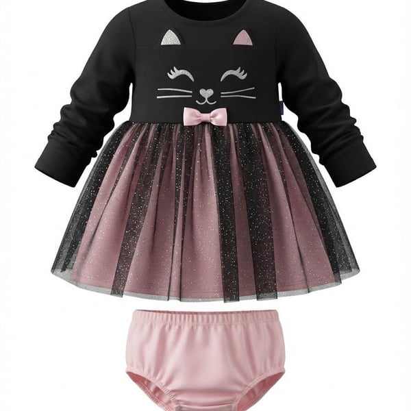 Zuniga Baby Girl 2-Pc Cat Tutu Dress Set