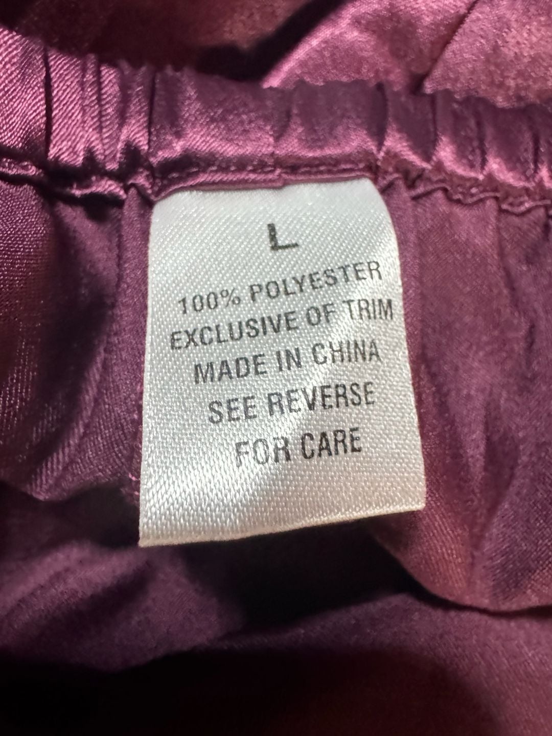 Fredericks Of Hollywood Cami Pajama Set Size L Burgundy Satin Lounge 4