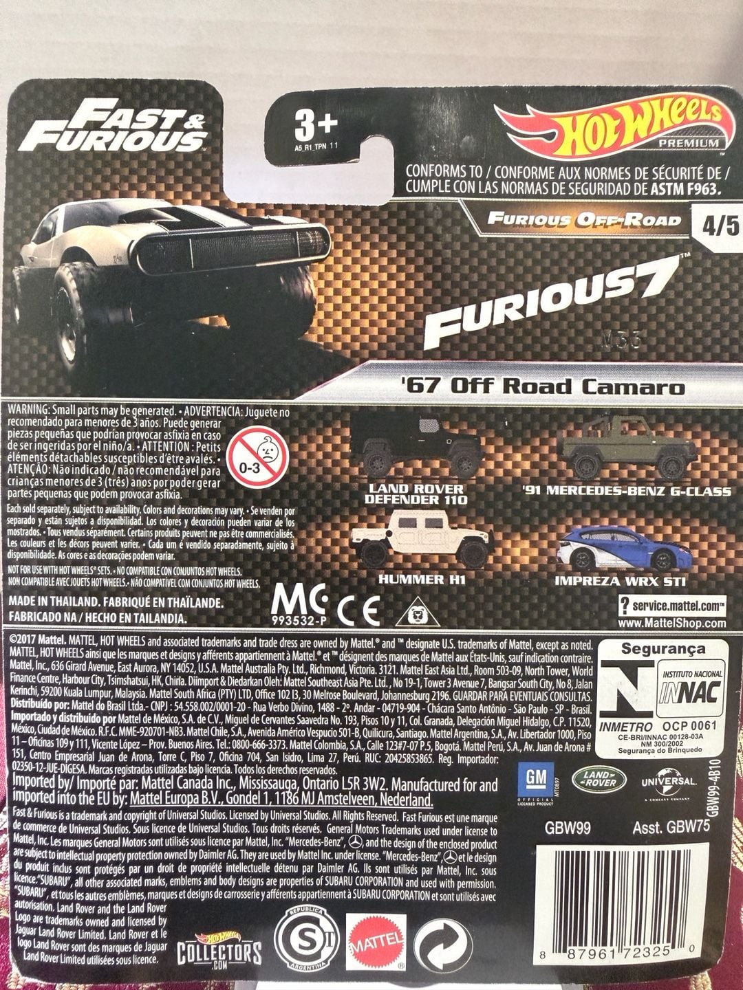 Hot Wheels Premium Fast & Furious 67 Off Road Camaro 6
