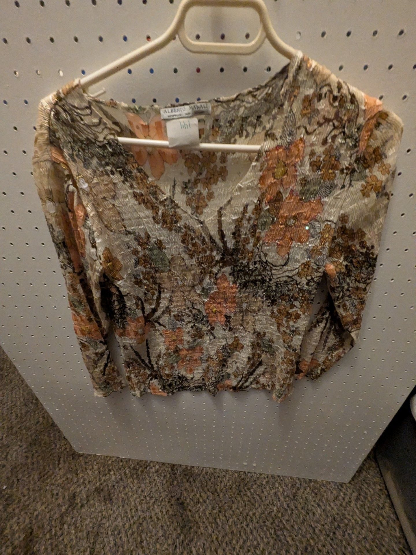 Alberto Makali Floral Long Sleeve Top Size M 2