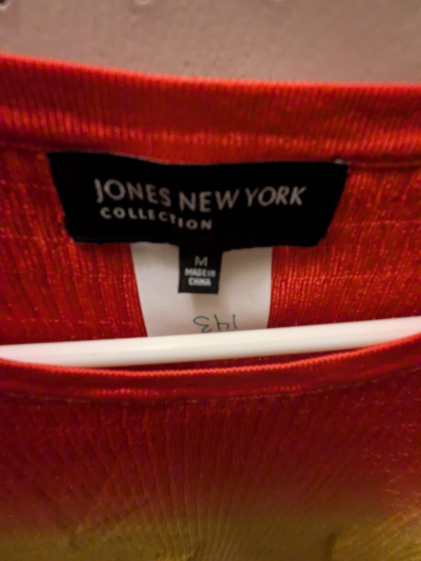 Jones New York Top Size M Ombre Red Yellow Short Sleeve 3