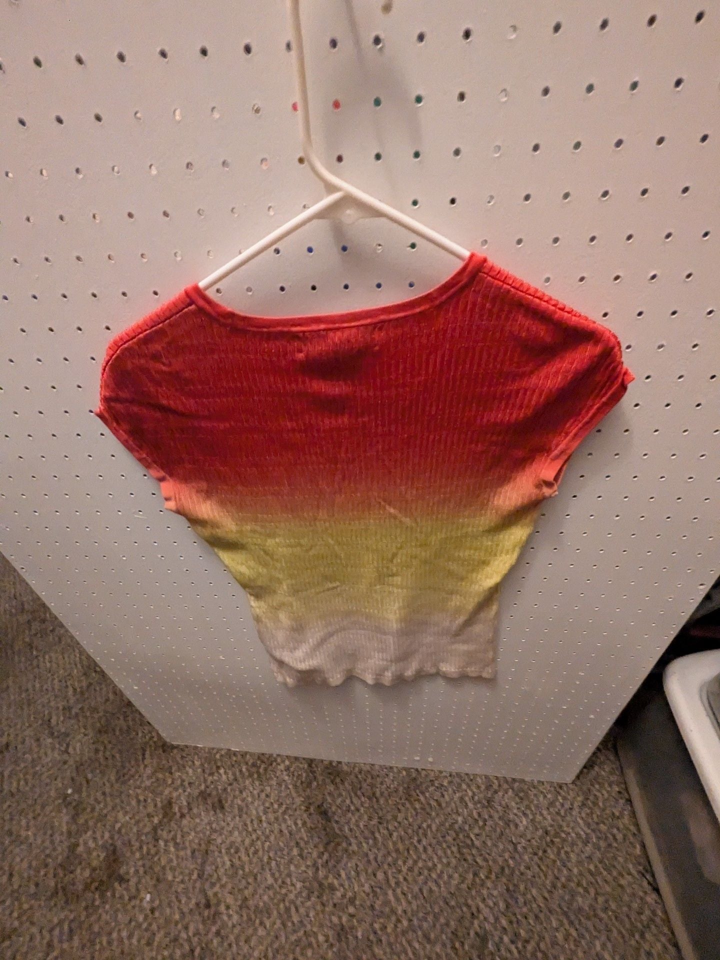 Jones New York Top Size M Ombre Red Yellow Short Sleeve 4
